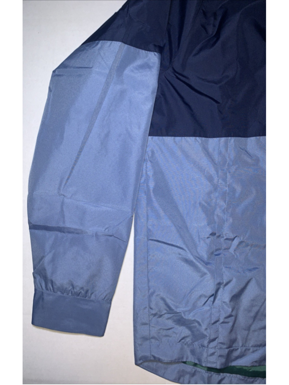 Eddie Bauer Kids Hooded Windbreaker Jacket Navy Blue, Green Inside Size L 14/16 - Picture 6 of 16